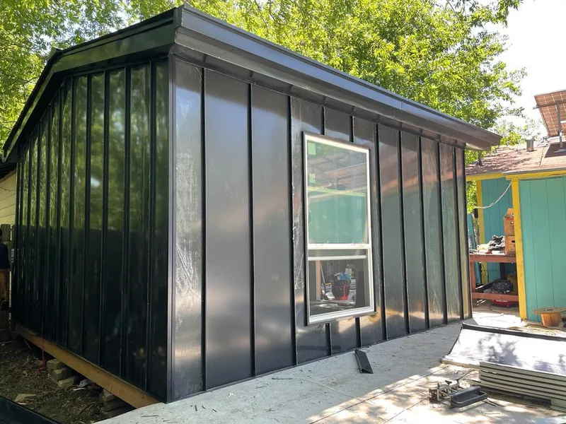 Black standing seam metal wall panels for Metal Roof Installation in Poinciana